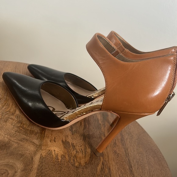 Sam Edelman DELLA, Black Camel with Gold Leather heel pumps Size 4 M - Picture 7 of 8